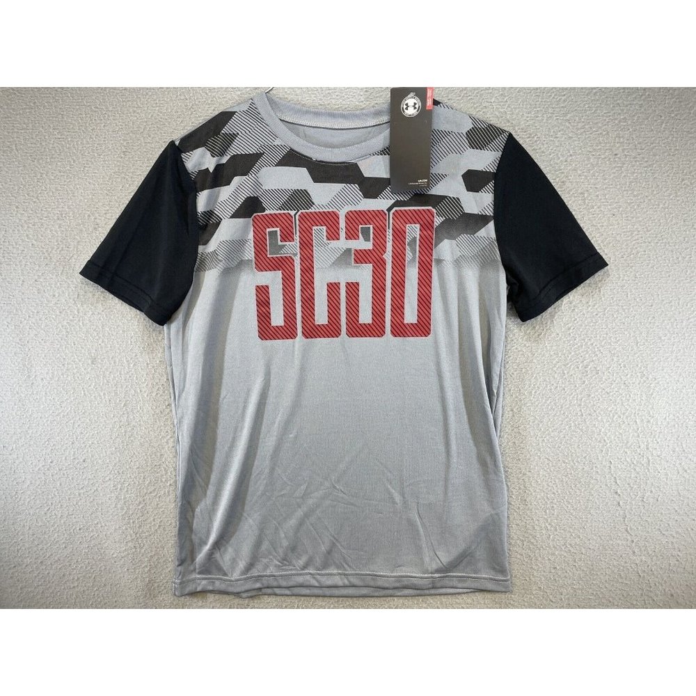 Under Armour Boy's Youth Medium SC30 Heat Gear Short-Sleeve T-Shirt